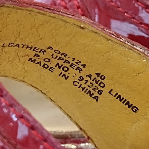 Alegria | Sangria Red Patent Leather Sandals #POR-124 Women's 40 / US 9.5-10 - Picture 8 of 9